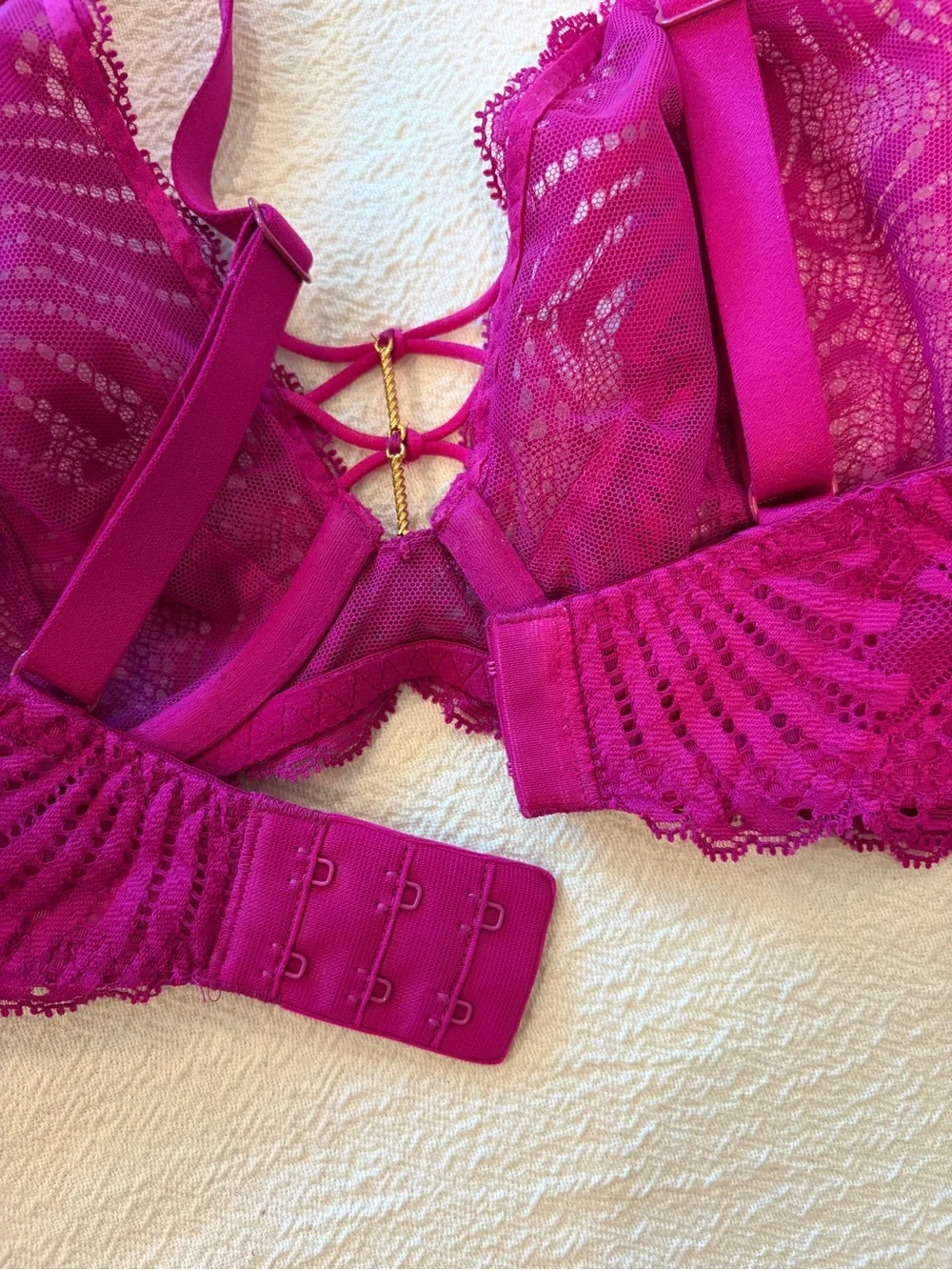 Aubade Rythm of Desire Lace Underwire Triangle Bra 32E